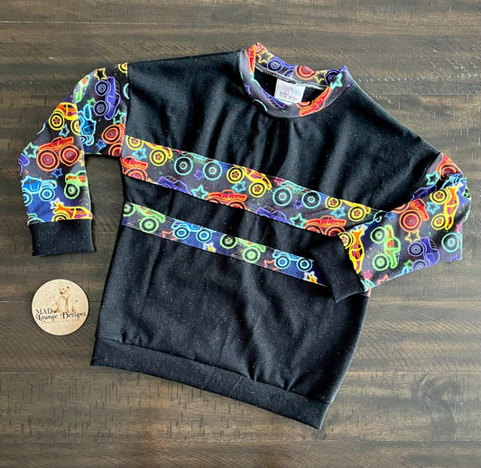 Color-Block Monster Truck Pullover Sweater